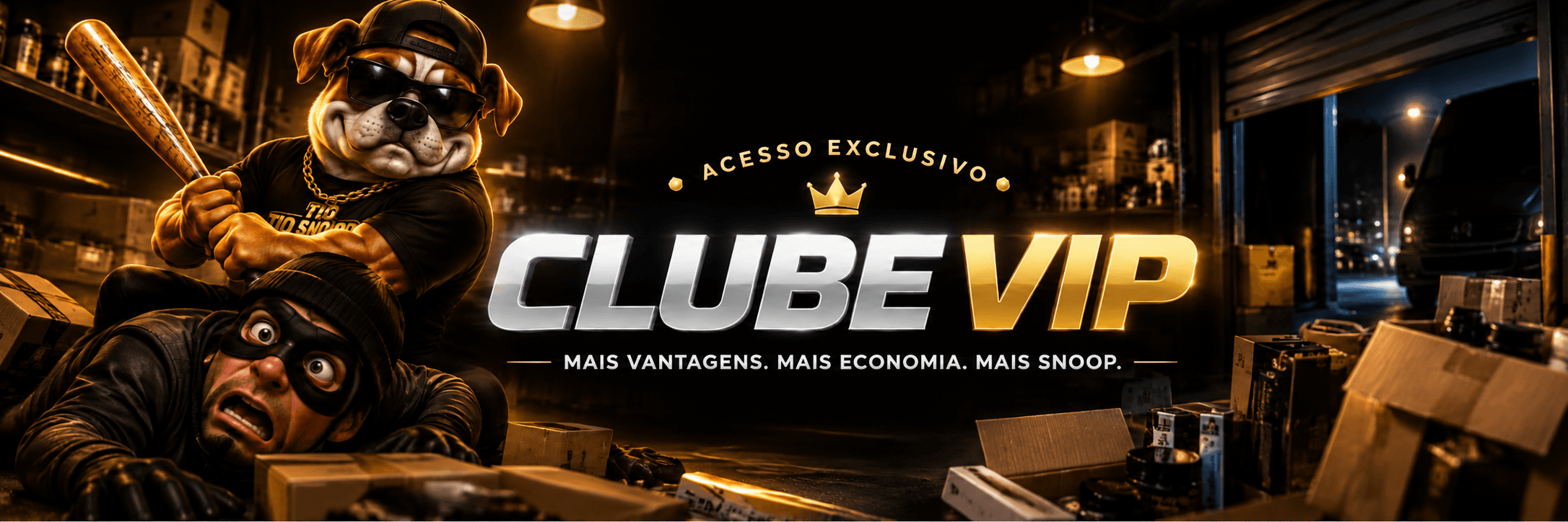 Clube VIP — acesso exclusivo. Mais vantagens, mais economia, mais Snoop.