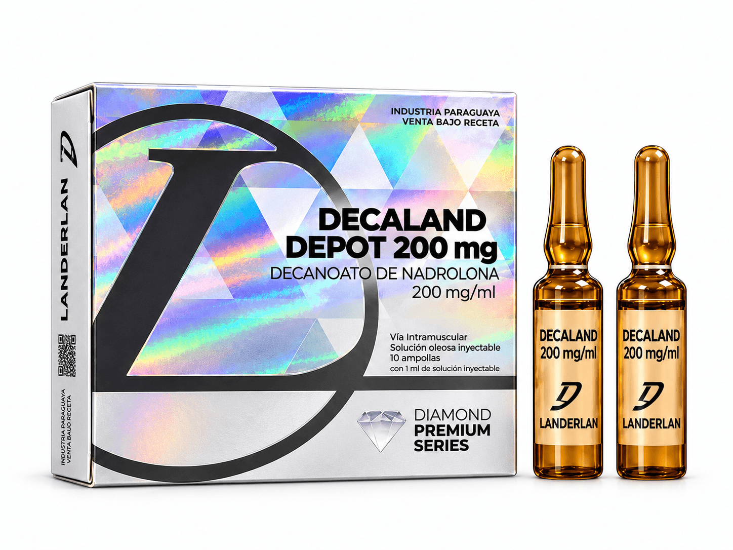 Decaland Depot 200 mg — Decanoato de Nandrolona — Landerlan Diamond Premium Series — 10 ampolas